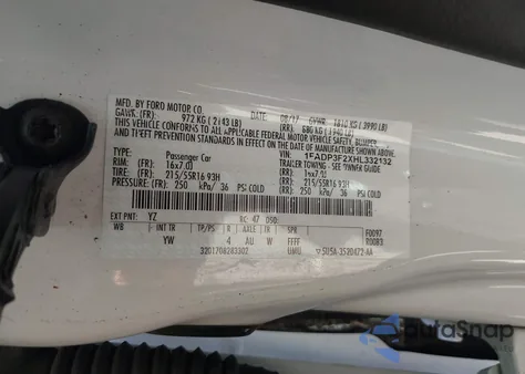 2017 Ford Focus Se из США, поврежденный, VIN 1FADP3F2XHL332132